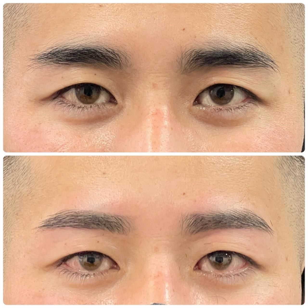 眉毛ワックス＋カットのビフォーアフター